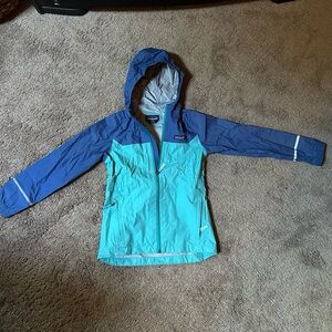Patagonia Kids Two-Tone Blue Raincoat